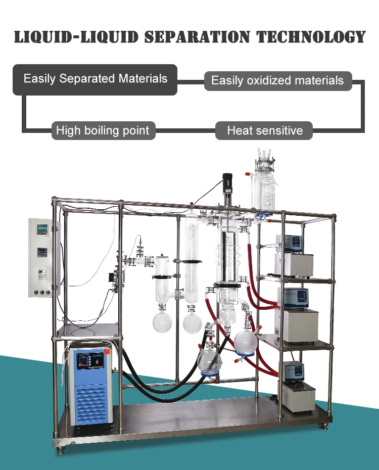 Home Kugelrohr Short-Path Distillation Apparatus Short Path Molecular Distillation Kit Turn Key with Vacuum Gauge